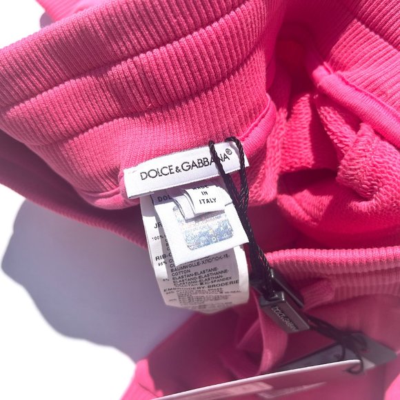 NWT Authentic Kids Dolce & Gabbana Pink Sweat Pants Joggers 7/8 - Picture 6 of 9